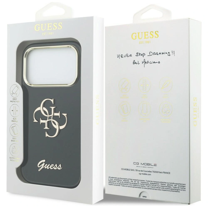 Guess IML 4G Script Metal Apple iPhone 17 Pro black