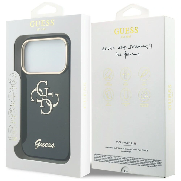 Guess IML 4G Script Metal Apple iPhone 17 Pro blue