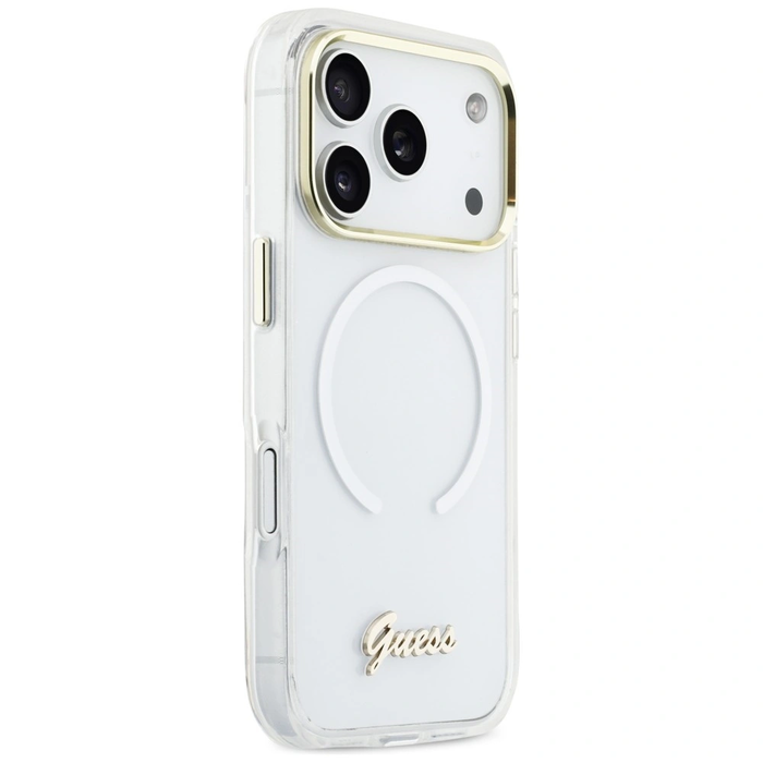 Guess IML Gradient Script Metal MagSafe Apple iPhone 17 Pro white