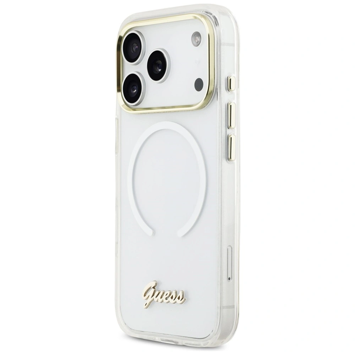 Guess IML Gradient Script Metal MagSafe Apple iPhone 17 Pro Max white