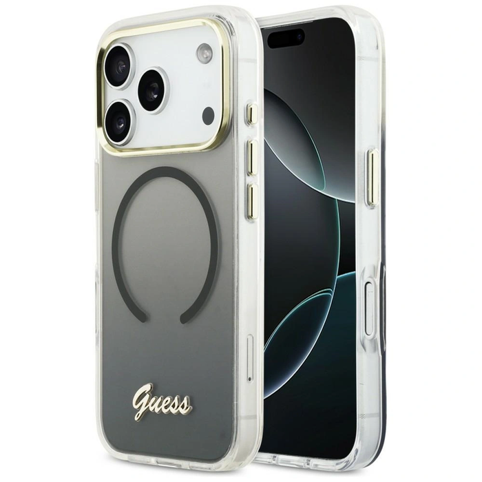 Guess IML Gradient Script Metal MagSafe Apple iPhone 17 Pro Max black