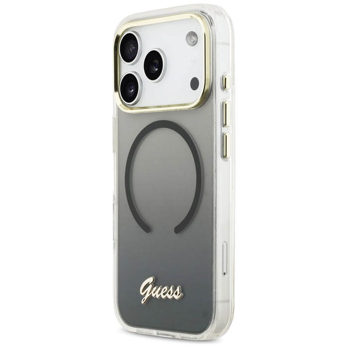 Guess IML Gradient Script Metal MagSafe Apple iPhone 17 Pro Max black