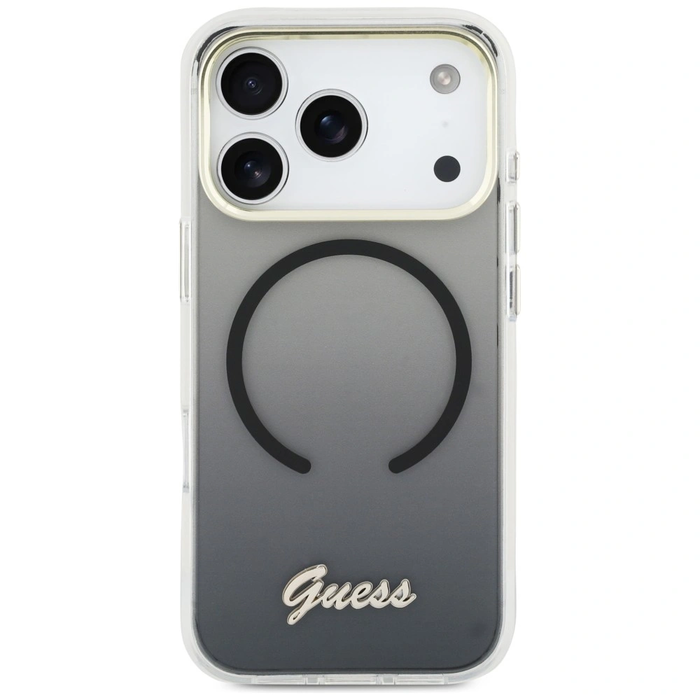 Guess IML Gradient Script Metal MagSafe Apple iPhone 17 Pro Max black