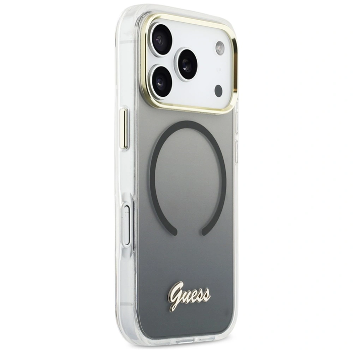 Guess IML Gradient Script Metal MagSafe Apple iPhone 17 Pro Max black