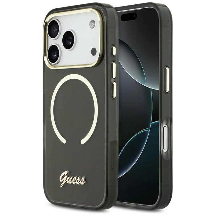 Guess IML Script Metal MagSafe Apple iPhone 17 Pro black