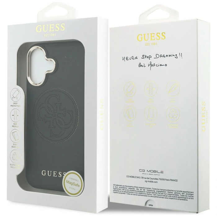 Guess Perforated 4G MagSafe Apple iPhone 17 black