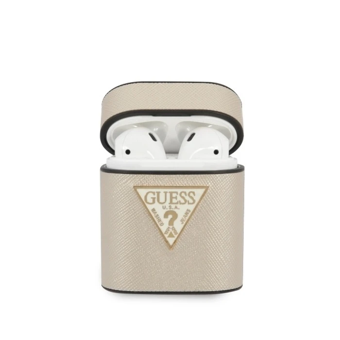 Guess GUACA2VSATMLLG Apple AirPods cover beige Saffiano