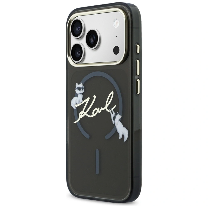 Karl Lagerfeld IML Choupettes Karl Script Logo MagSafe Apple iPhone 17 Pro black
