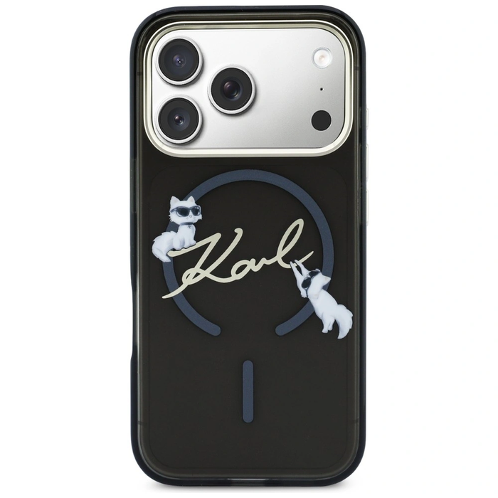 Karl Lagerfeld IML Choupettes Karl Script Logo MagSafe Apple iPhone 17 Pro black