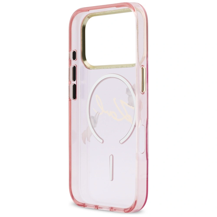 Karl Lagerfeld IML Choupettes Karl Script Logo MagSafe Apple iPhone 17 Pro pink