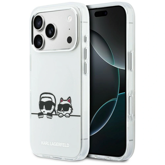 Karl Lagerfeld IML Karl & Choupette Peekaboo Logo MagSafe Apple iPhone 17 Pro white