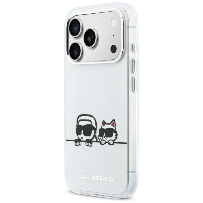 Karl Lagerfeld IML Karl & Choupette Peekaboo Logo MagSafe Apple iPhone 17 Pro white