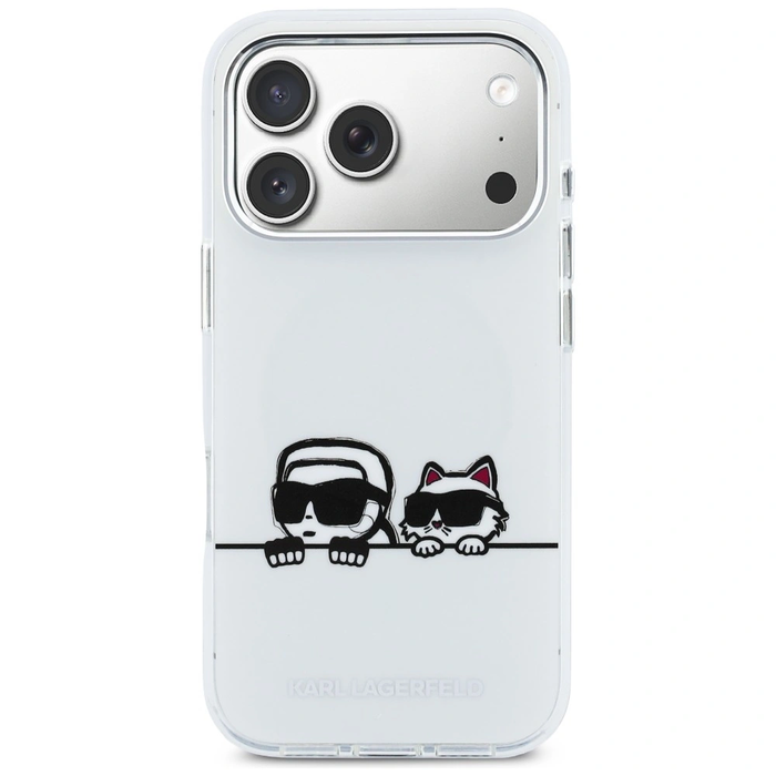Karl Lagerfeld IML Karl & Choupette Peekaboo Logo MagSafe Apple iPhone 17 Pro white