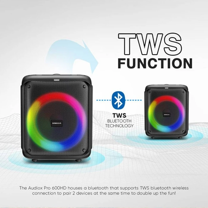 Karaoke Sonic Gear RGB with HD AUDIO 'AUDIOX PRO 600' RMS 90W