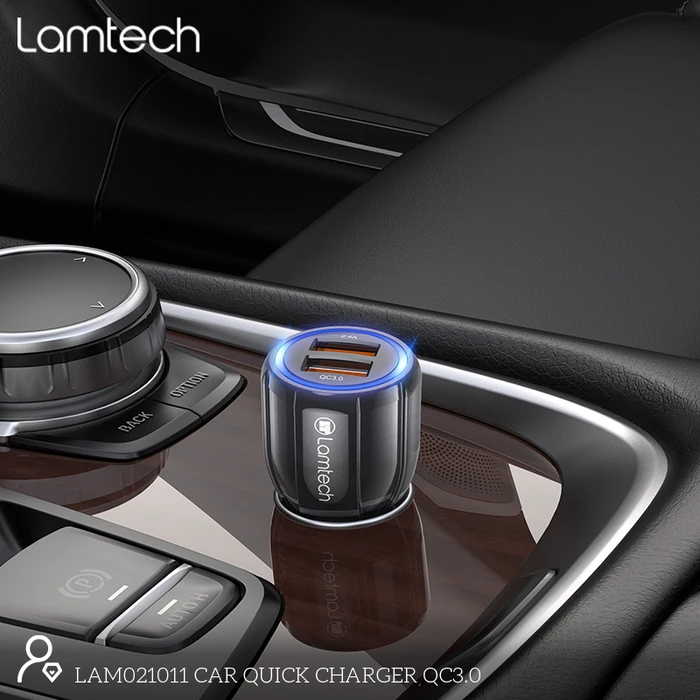 Φορτιστής Αυτοκινήτου Lamtech Quick Charger QC3.0 3.1A