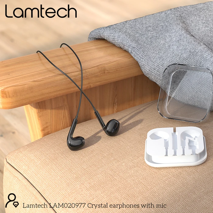 Handsfree Ακουστικά Lamtech Stereo 3,5mm JACK Black