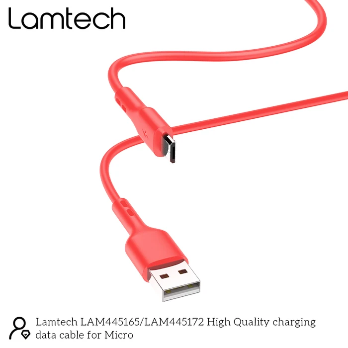 Καλώδιo USB Lamtech Data Micro 1m RED
