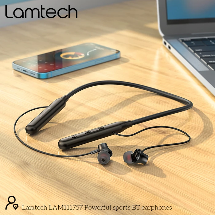 Bluetooth Handsfree Lamtech POWERFUL SPORTS Black