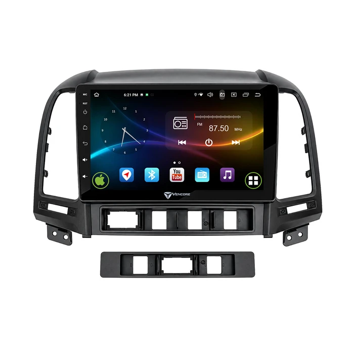 VenCore 3236-10007-0624B - Οθόνη Multimedia Android 15 9" για Hyundai Santa Fe 2006-2013 - Μαύρη