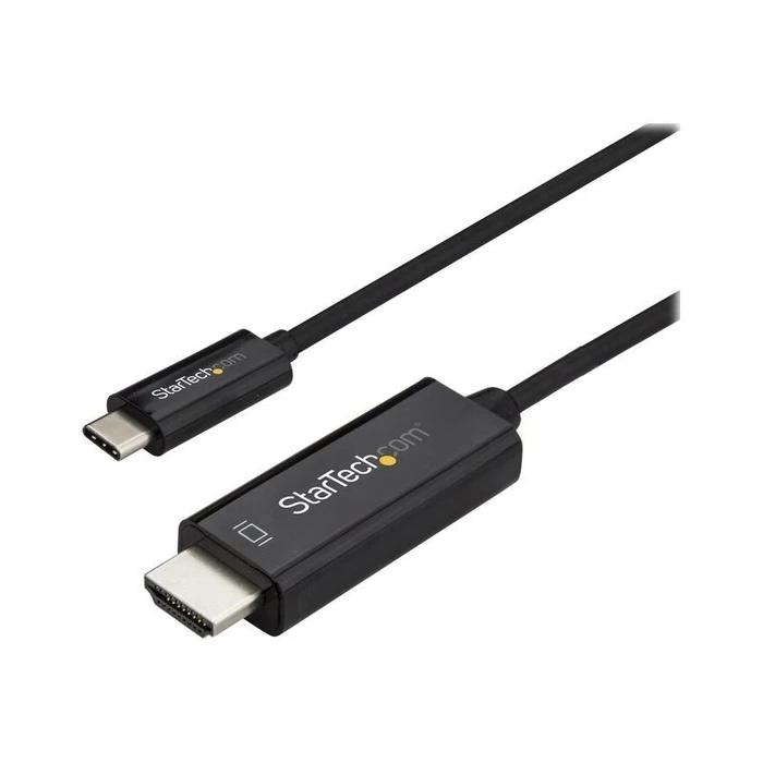 Καλώδιο HDMI StarTech 6ft (2m) C to HDMI 4K 60Hz Type C 2.0 Video Thunderbolt 3 Compatible, Laptop to HDMI Monitor/Display, DP 1.2 Alt Mode HBR2, Black - 4K