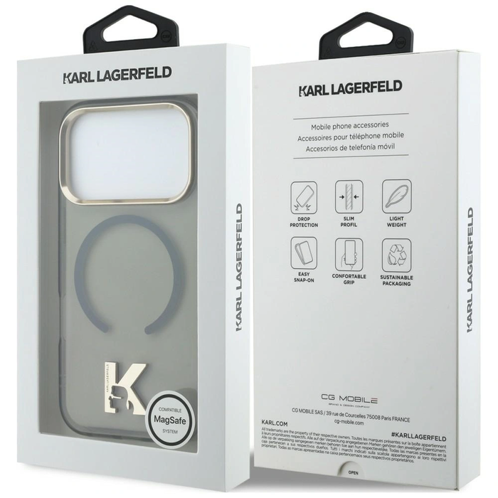 Karl Lagerfeld IML K Head Logo MagSafe Apple iPhone 17 Pro Max black