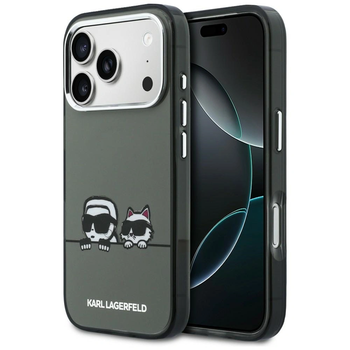Karl Lagerfeld IML Karl & Choupette Peekaboo Logo MagSafe Apple iPhone 17 Pro Max black