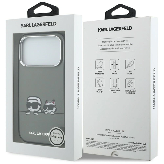 Karl Lagerfeld IML Karl & Choupette Peekaboo Logo MagSafe Apple iPhone 17 Pro Max black