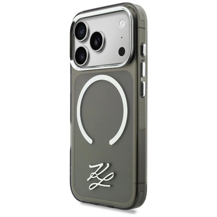 Karl Lagerfeld IML KL Script Logo MagSafe Apple iPhone 17 Pro black