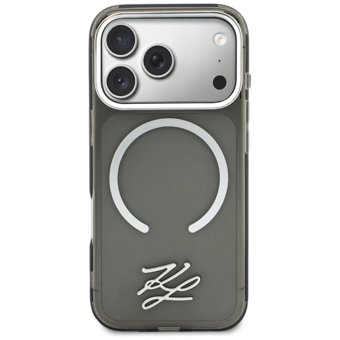 Karl Lagerfeld IML KL Script Logo MagSafe Apple iPhone 17 Pro black