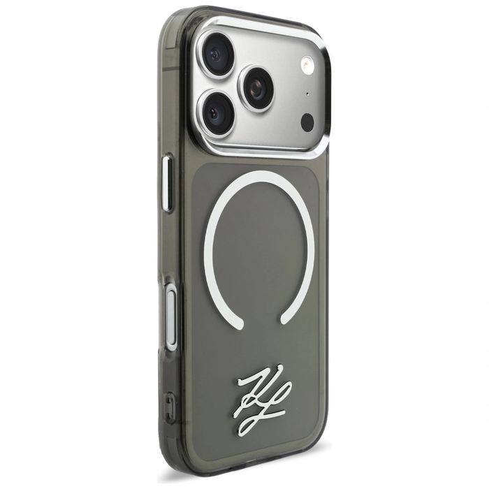 Karl Lagerfeld IML KL Script Logo MagSafe Apple iPhone 17 Pro black