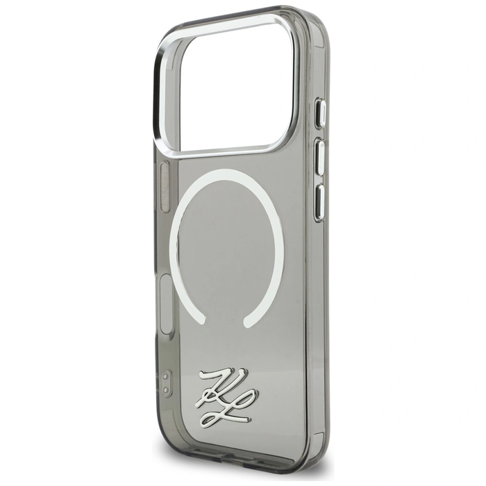 Karl Lagerfeld IML KL Script Logo MagSafe Apple iPhone 17 Pro Max black