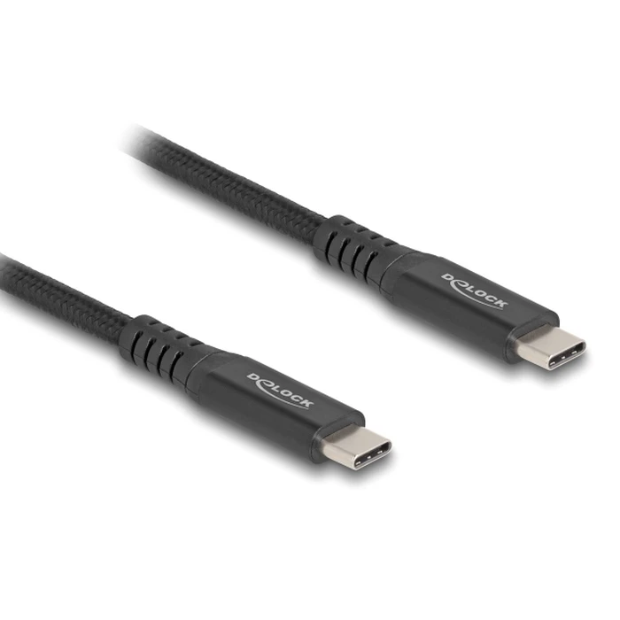 Καλώδιο Usb-C Delock 80024 100w 20 Gbps 1m Usb4 E-Marker Μαύρο