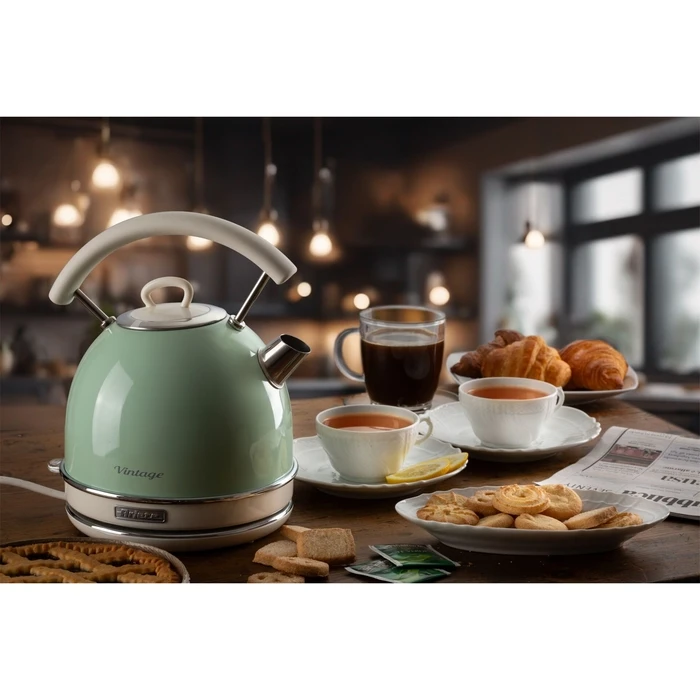 Ariete Vintage Electric Water Kettle 1.7 L - Green (Model 2877GR)
