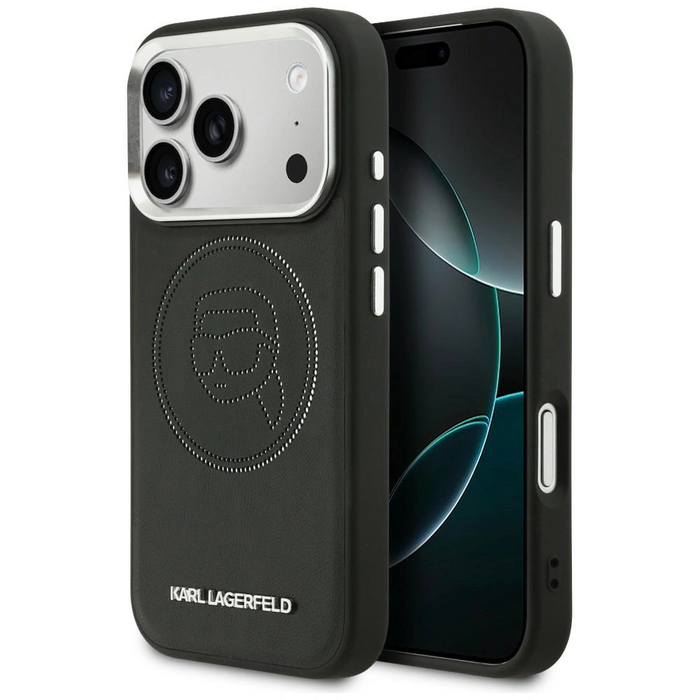 Karl Lagerfeld K Head Point Logo MagSafe Apple iPhone 17 Pro black