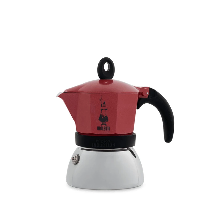 Ιταλικη Καφετιέρα Bialetti Moka Induction Κόκκινο Μέταλλο Αλουμίνιο 150 ml
