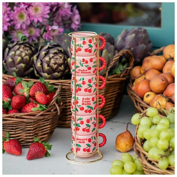 Bialetti Fruit Vibes Σετ Espresso 6 τεμ. x 60 ml ροζ