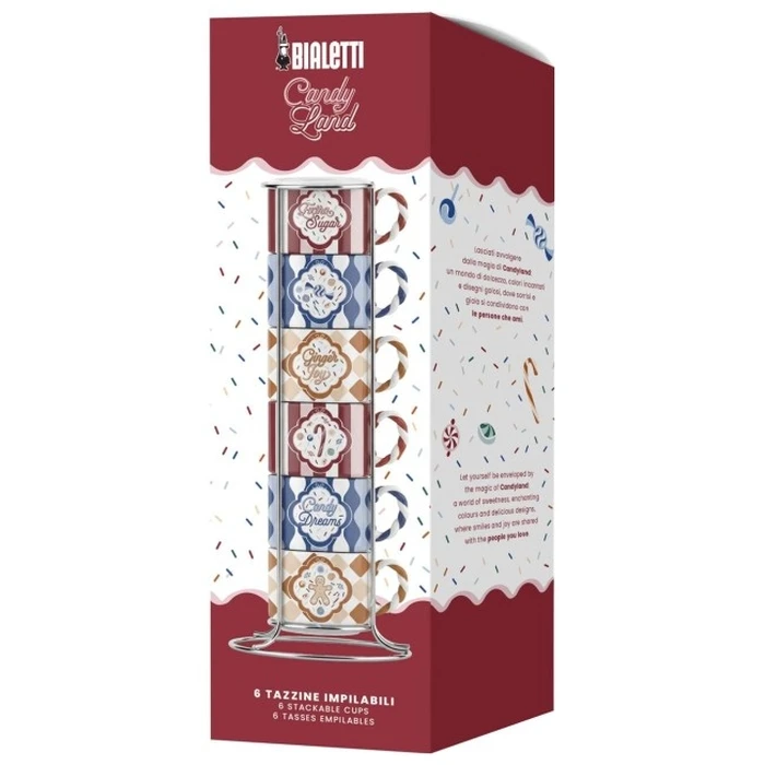 Bialetti Candyland Σετ Φλιτζανιών Εσπρέσο 6 τεμ. x 60 ml μπλε