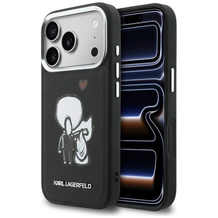 Karl Lagerfeld Karl & Choupette Back Logo MagSafe Apple iPhone 17 Pro black