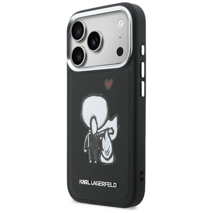 Karl Lagerfeld Karl & Choupette Back Logo MagSafe Apple iPhone 17 Pro black