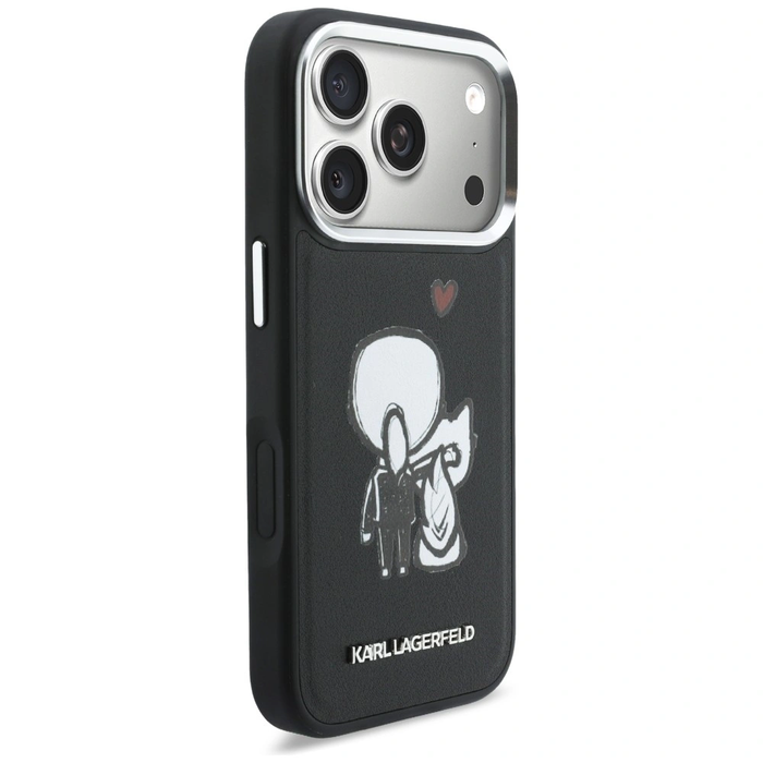 Karl Lagerfeld Karl & Choupette Back Logo MagSafe Apple iPhone 17 Pro black