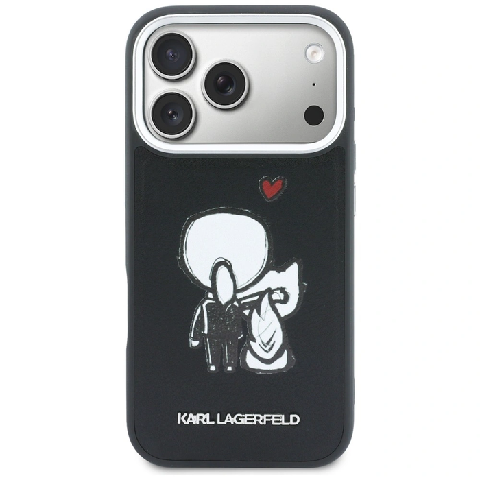 Karl Lagerfeld Karl & Choupette Back Logo MagSafe Apple iPhone 17 Pro Max black