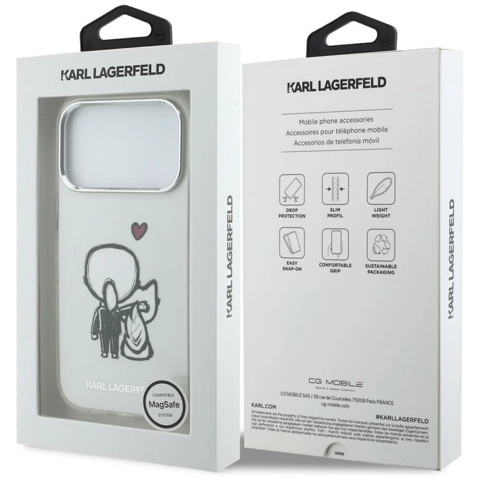 Karl Lagerfeld Karl & Choupette Back MagSafe Apple iPhone 17 Pro Max clear