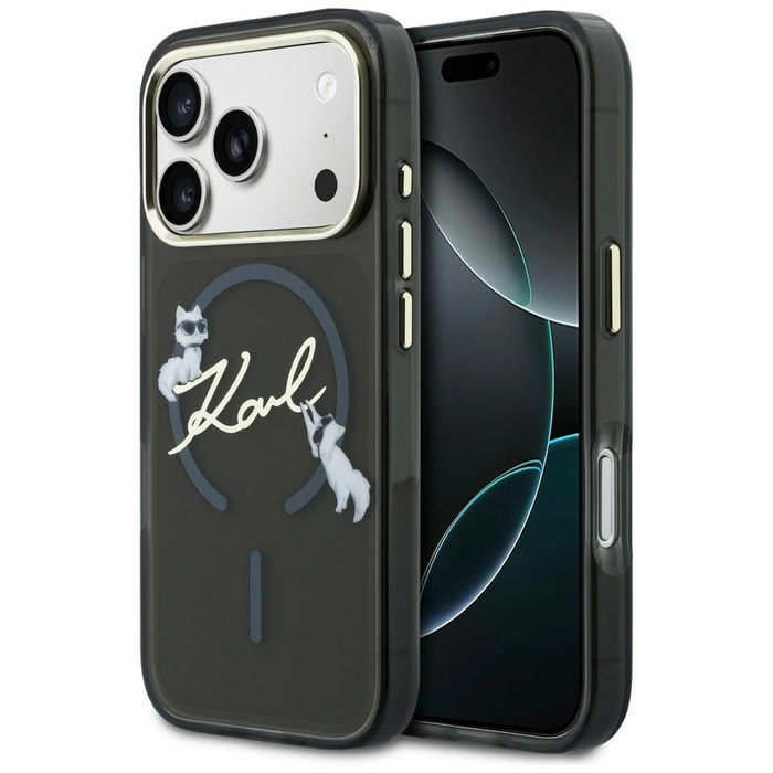 Karl Lagerfeld IML Choupettes Karl Script Logo MagSafe Apple iPhone 17 Pro Max black