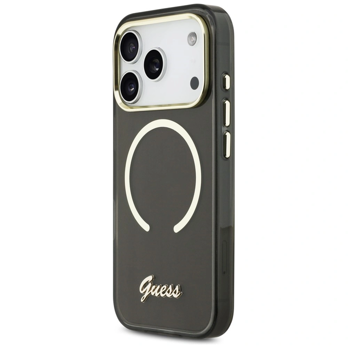 Guess IML Script Metal MagSafe Apple iPhone 17 Pro Max black