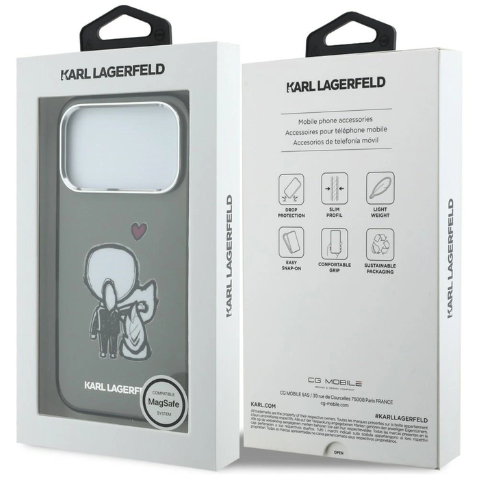Karl Lagerfeld Karl & Choupette Back MagSafe Apple iPhone 17 Pro Max black