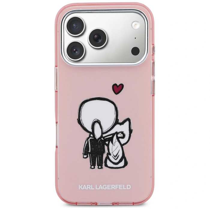 Karl Lagerfeld Karl & Choupette Back MagSafe Apple iPhone 17 Pro pink