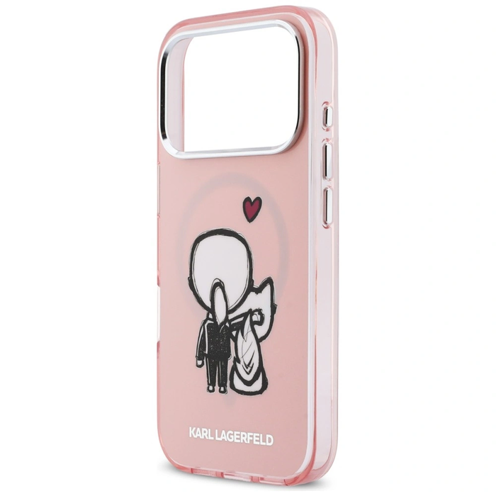 Karl Lagerfeld Karl & Choupette Back MagSafe Apple iPhone 17 Pro pink