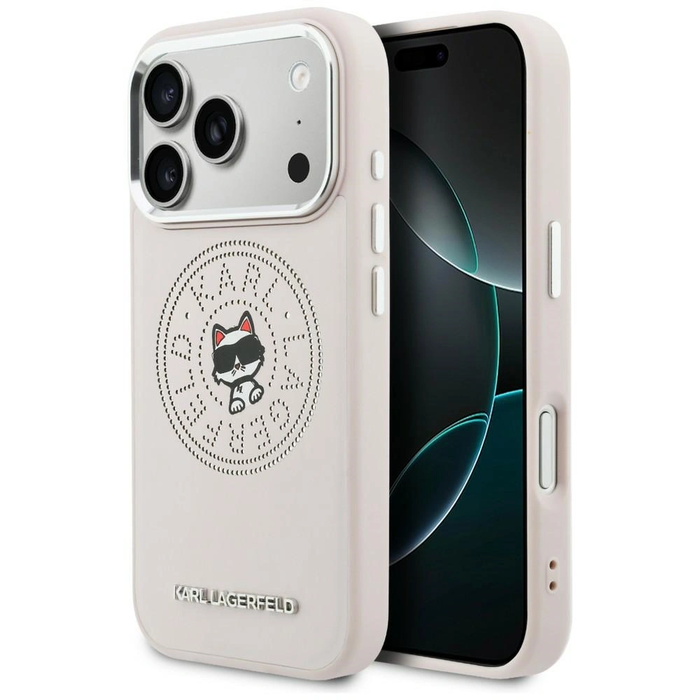 Karl Lagerfeld Point & Choupette Sketch MagSafe Apple iPhone 17 Pro Max pink