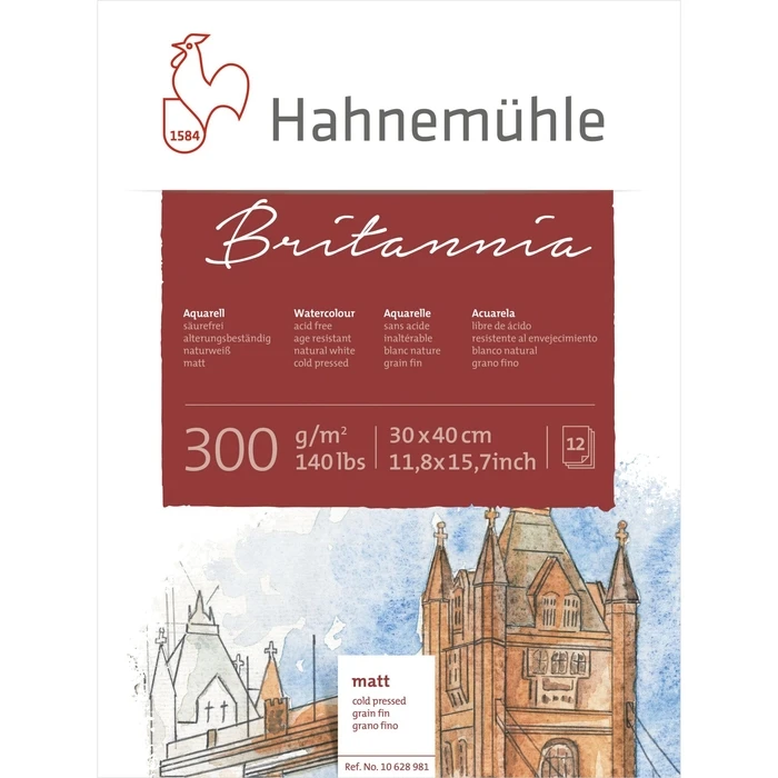 Hahnemühle Χαρτί Ζωγραφικής 300 g/m² 30x40 cm - 12 Φύλλα (10628981)