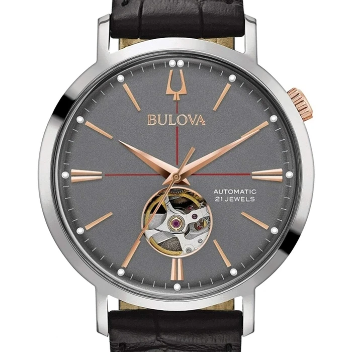 Ρολόι Ανδρικό Bulova 98A187 Μαύρο Γκρι